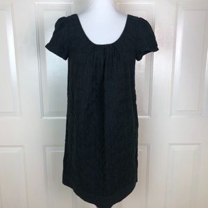 Juicy Couture Black Embroidered Shift Dress size 8